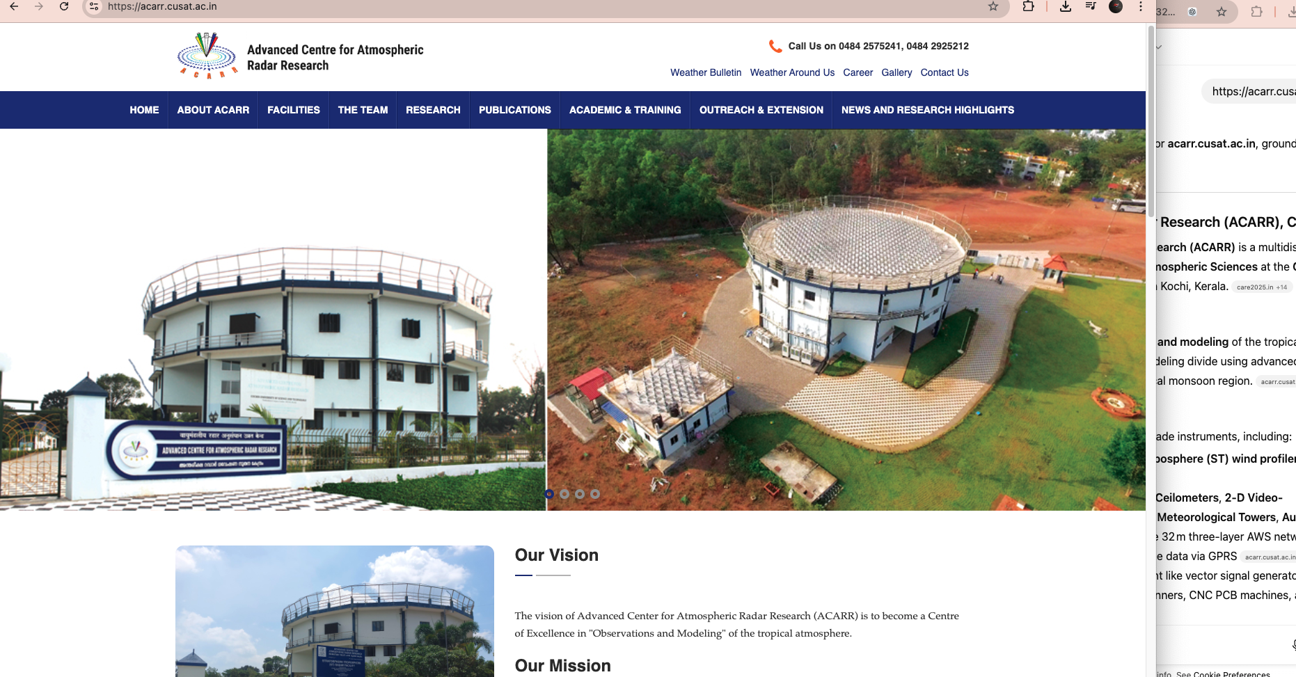 Advanced Centre for Atmospheric Radar Research (ACARR)