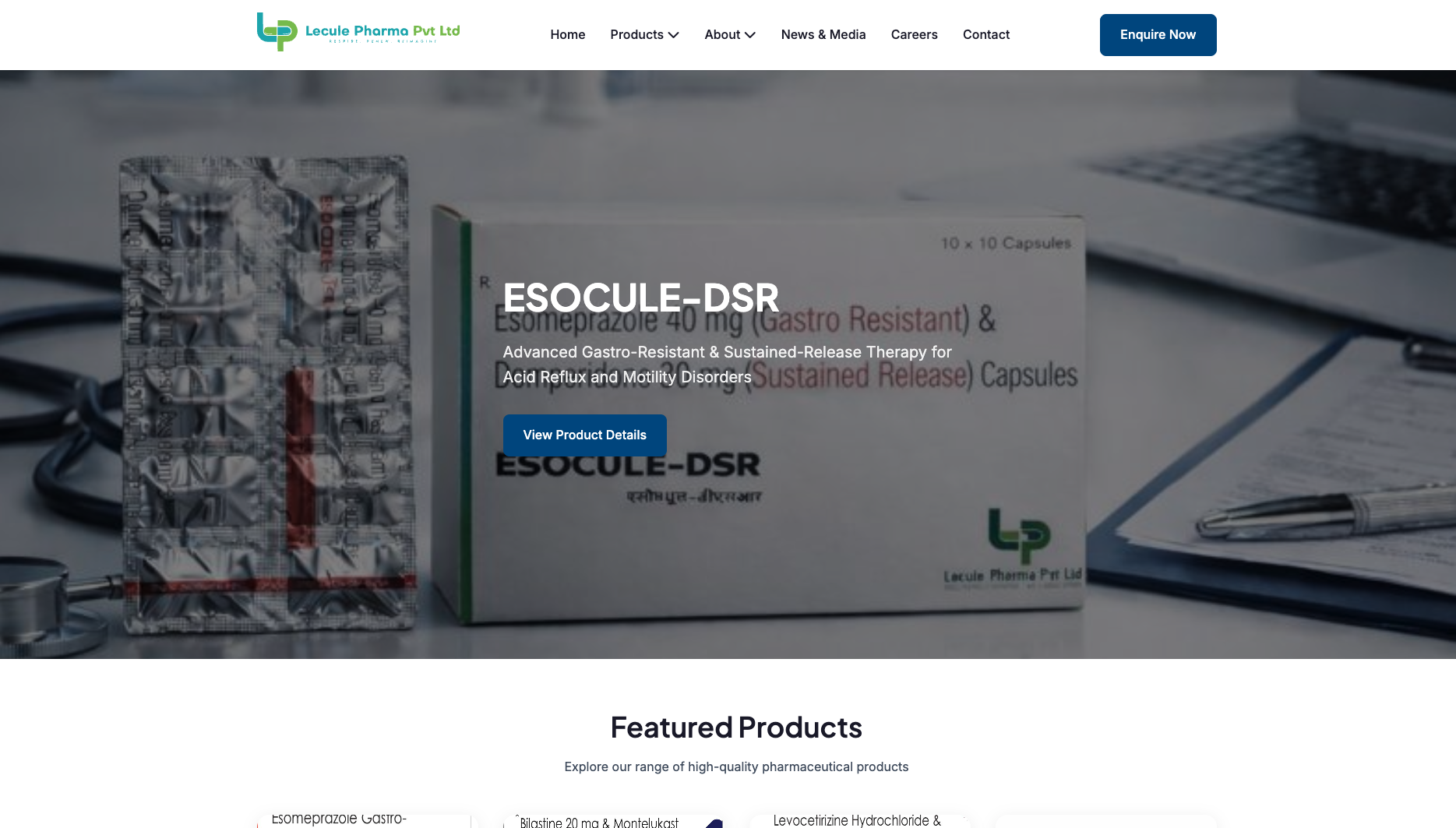 Lecule Pharma – Corporate Pharmaceutical Website