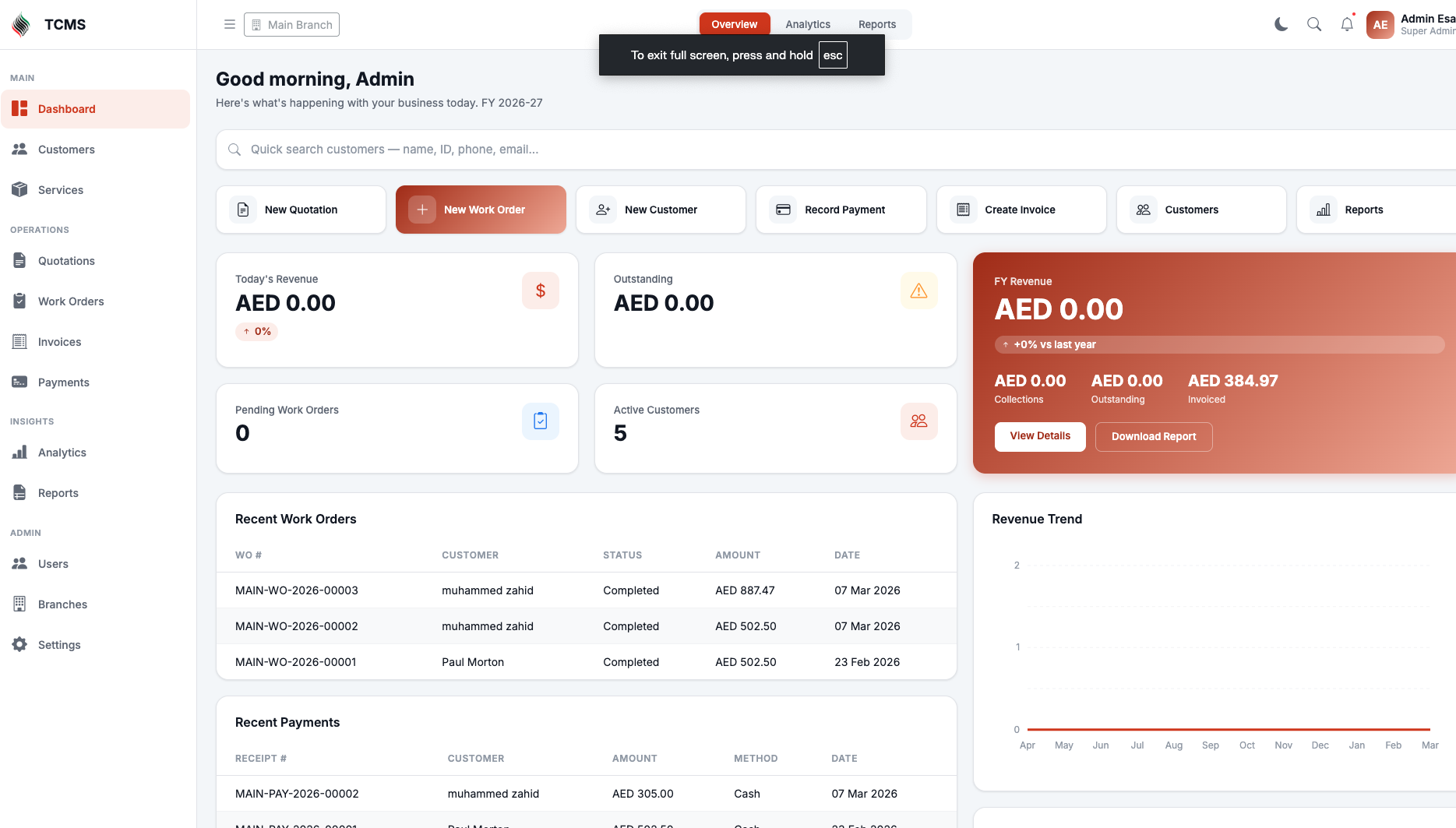 TCMS – Visa & Service Center Management System